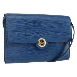 LOUIS VUITTON Epi Pochette Arche Shoulder Bag Blue M52575 LV Auth ar13863